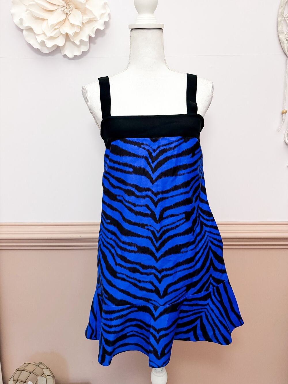 Emanuel Ungaro Paris Zebra Print Mini Dress Size 4